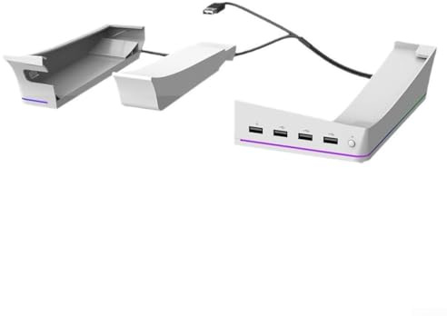 ReachMall Tragbares Host-Aufbewahrungsregal, Erweiterungs-Dock-Halterung für PS5 Pro, 13 x 5 x 25,4 cm, vertikaler Ständer, Zubehör (schwarz)
