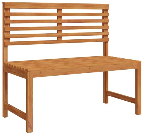 vidaXL Gartenstuhl Braun 100 x 50 x 91cm Massivholz Akazie, Moderner Gartenstuhl, rechteckige Akazienmöbel, wetterfestes Lounge, langlebige minimalistische Sitzgelegenheit