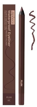 SSKHE 1PC Plum Eyeliner Pencil Duo (Plum) – 24HR Waterproof Eyeliner, Smudge Proof & Long Lasting Kajal Eyeliners, Easy to Apply for Beginners, Daily & Evening Makeup