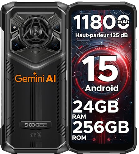DOOGEE Blade 20 Pro Outdoor Handy Ohne Vertrag Android 15, 24GB RAM/256GB ROM(2TB) 11800mAh Akku, 50MP+20MP+8MP, 125dB Lautsprecher Outdoor Smartphone, 6.6 HD+90Hz, 3 Card Slots/NFC/Face ID/OTG/GPS