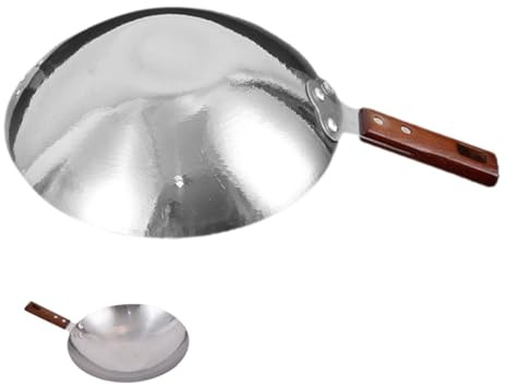 CLISPEED Sartenes Para Cocinar Wok Pan Acero Inoxidable Utensilios De Cocina Olla Pequeña Profunda Utensilios De Cocina Antiadherentes Sartén Para Saltear Wok Sartén