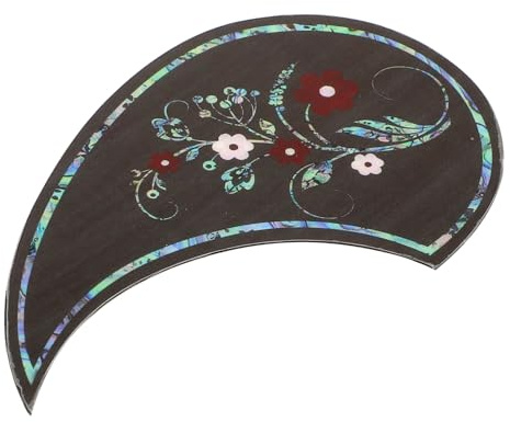 Gitarren Schlagbrettaufkleber 1 Stück für Gitarre mit Kratzschutz | Schlagbrett Gitarre, Selbstklebende Kunststoff Platte, 39-41 Zoll, Waterdrop Form, Blumenmotiv