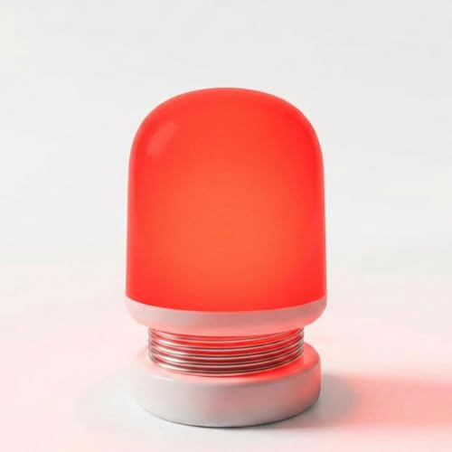LXSINO Veilleuse ambre et rouge pour aide au sommeil – Ambre (1600 K)/rouge (625 nm) – Pas de lumière bleue, intensité variable en continu, longue durée de plus de 24 heures, veilleuse rechargeable