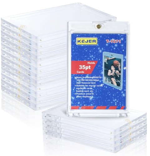 15 Pezzi Carte Magnetiche, Custodia per Carte Magnetiche Da 35 Pt, Adatto per Carte Collezionabili, Carte Standard, Carte Sportive, Carte Da Calcio, Bustine Rigide per Carte