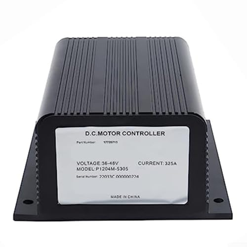 1204M-5305 36-48V 325A DC Series Controller per golf cart e carrelli elevatori, struttura in metallo resistente con gestione avanzata della velocità e della coppia, per modelli EZGO, nero