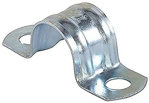 fischer | BSMD-24 mm Doppelbein-Klemmen aus Metall für Wasserschläuche oder Koaxialkabel (50 Stück)