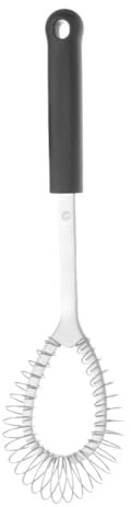 HENDI Batidor en espiral, cuchara mágica, batidor-mezclador manual de huevos, leche, cremas, salsas, aderezos, aliños, utensilio de cocina, mini batidor-mezclador, (L)300mm, acero inoxidable, PP