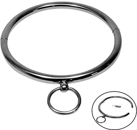 Mens-Shop24 Bondage Halsband Edelstahl Größenauswahl Unisex Sklavenspielzeug Fetisch Halsfessel Metall Halsreif Erotik Sexspielzeuge für Frauen & Männer (HB15) (Innen(Ø): 130 mm)