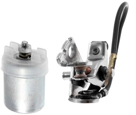 Unterbrecher Kondensator Set BOSCH kompatibel mit Hercules Prima 2 3 4 5 GT | Reparaturset aus Zündkontakt und Kondensator für Kontaktzündungen; kompatibel mit Puch Maxi, Kreidler, Piaggio Ciao, Bravo