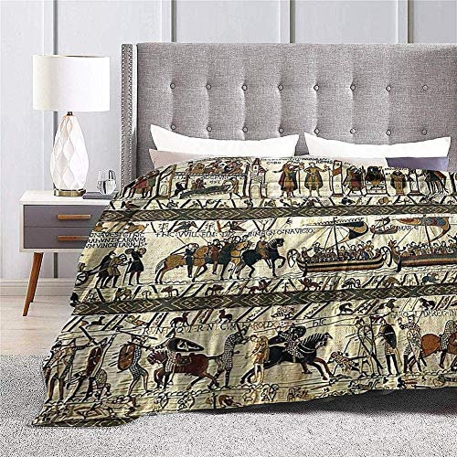 Coperta in Microfibra Morbida, Morbuy Super Flanella Viaggio Picnic Leggero Camera Biancheria da Letto Divano Ideale per Regalo Natale (Cavaliere,150x130cm)