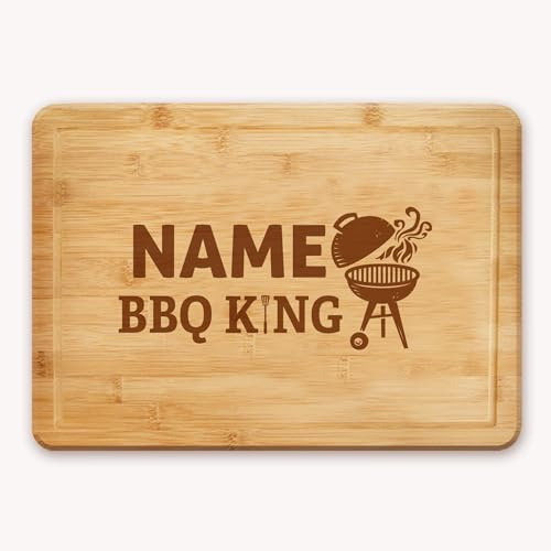 Barbeque Chopping Board - Personalised BBQ King Name Kitchen Cutting Board