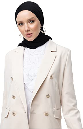 SWANISTANBUL 'Signature Soft' Jersey Hijab | Buttery-Soft Stretch Head & Neck Scarf, Non-Slip & Breathable | Lightweight Full Coverage Headwrap for Elegant Everyday Wear - Black