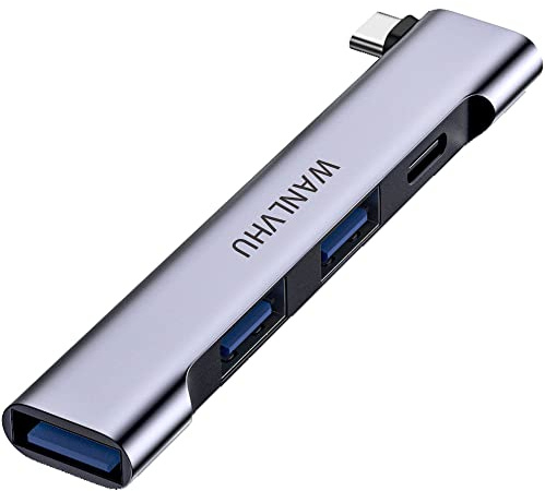 USB C Hub for Laptop, Portable USB C Splitter Multiport Adapter with Type-C Charging Port and USB 3.0 Port for MacBook Pro/Air, Surface Pro, Keyboard, Flash Drive