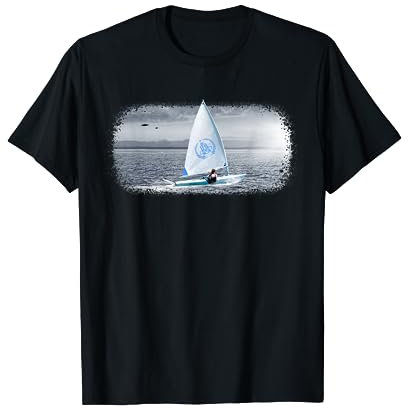 Optimist Dinghy Segelboot Liebhaber Laser Opti Segeln T-Shirt