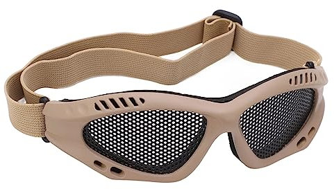 Natudeco Gafas De Seguridad Resistentes A Impactos, Gafas De Malla De Hierro Para Exteriores, Gafas Protectoras De Arena Y Viento, Tipo Correa Con Bolsa De Almacenamiento