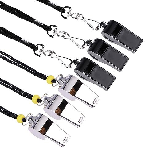 BESPORTBLE 12 Stücke Metall Pfeifen Für Sport Edelstahl Mit Lanyard Schiedsrichter Pfeifen