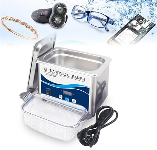 Lnlscle 800mL Ultrasonic Cleaner, Ultrasonic Cleaning Machine with Cleaning Stainless Steel Tank, Ultrasonic Cleaner for Glasses/Jewelry/Watch/Denture/Diamond Cleaning