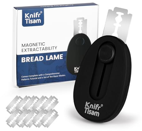 KNIFRTISAM Bäckermesser, Brotmesser Mit 10 Rasierklingen Tragbarer Brotklinge Brotzeitmesser Teigritzmesser Brot Backen Zubehör Für Brot Und Brötchen
