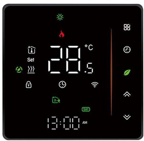 Hive Thermostat, Smart Thermostat for Combi Boiler Energy Saving Wireless Thermostat Supports Touch Control and Remote Control Weekly Programmable WiFi Thermostat,Black