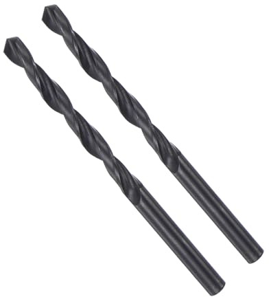 CoCud 2 Stück Metallbohrer 5.3 mm Spiralbohrer Granitbohrer HSS Werkzeug | 85 mm Länge, für Edelstahl, Kupfer, Holz, Kunststoff, und andere harte Materialien