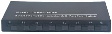 Suoumwa Switch Gigabit Ethernet Switch in Fibra Ottica 8 Porte in Fibra SC 2 1000M RJ45 Convertitore SC di Industriale 8F2E Pezzi di Ricambio di Ricambio Spina UE