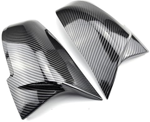Rückspiegel Abdeckung 220i 328i 420i Für F20 Für F21 Für F22 Für F30 Für F32 Für F33 Für F36 Für X1 Für E84 1 Paar Rückspiegel Abckkappe Auto Spiegelkappen(Size:Carbon Fiber Pattern)