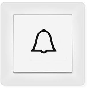 6 Stück Glocken Symbol Aufkleber, Selbstklebend, Dekorativ, Abziehbild (RMT2/11) (20 x 20 mm)