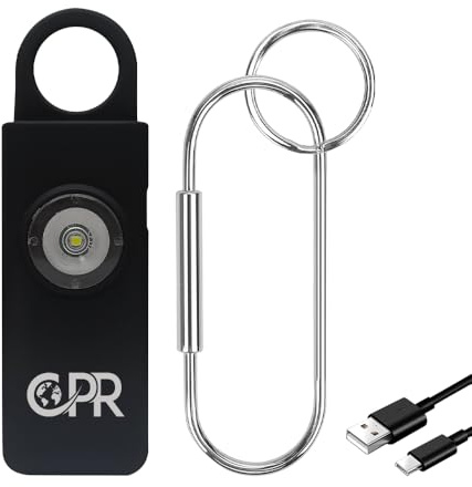 Personal Safety Alarm for Women, Self Defense, Panic Alarm, Extra Loud 130dB Siren, Strobe Light, Rechargeable - Safety Alarm Keychain, Helps Elderly, Women, Men & Kids