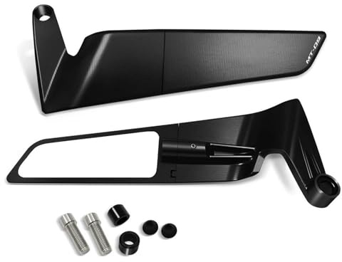 Espejo Retrovisor de Motocicleta Para MT-09 2020-2023 - Accesorio Lateral Con Ala de Viento - Compatible Con MT 09 (Black2)
