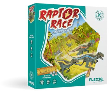FlexiQ FXG601 - Raptor Race, Juego de Mesa de Estrategia y Toma de Decisiones. Más 6 años