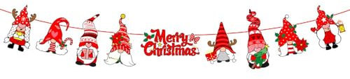 Weihnachten Girlande Wimpelkette Weihnachtskranz Partydekoration Weihnachtsbanner Wimpelkette Wimpel Banner Christmasdecoration Weihnachtsdekoration Hängende Ornamente Kamin Dekoration,G