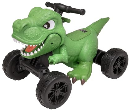 ATOM Dinosaur Quad Bike Electric Ride-On for Toddlers | 6V Battery Powered Kids Ride On | Chomping Mouth with Dino Sounds | 40 Min Run Time | First Ride-On Toy for Children Aged 2+