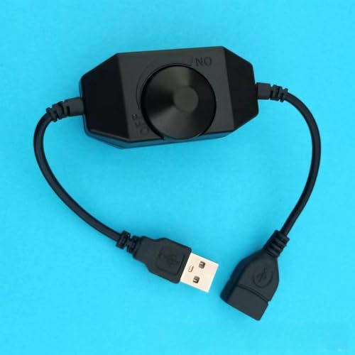 LED Strip Lights Dimmer Switch,Portable LED Strip Control,USB da femmina a maschio con interruttore rotativo dimmerabile Interruttore a fune da 5 V ﻿