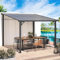 UNIONLINE Aluminium-Pavillon, 3 x 3 m, Wandmontage, Metallmarkisen, Pavillons, Hardtop-Dach, Pergola, Robuste Metall-Pergola Für Den Garten, Schwarz