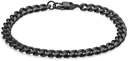 Lucleon Armband Herren | 6 mm Breites Panzerarmband aus Edelstahl | Armkette mit Robustem Hummer-Verschluss | Perfekt für Schmuck Alltag und besondere Anlässe