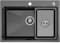 Auralum Evier Cuisine 1 Bac 68x48 cm, Éviers de Cuisine Inox 1 Bac avec Grand Bassin et Distributeur de savon, Evier Multifonction de Lavabo Cuisine avec Siphon & Trop-Plein