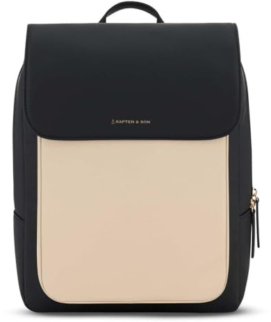 Kapten & Son Rucksack Tromso Small (9L) und Tromso (12L) | Rucksack Damen & Herren in All Black und Cream Black | ideal als Tagesrucksack, Daypack, Rucksackhandtaschen