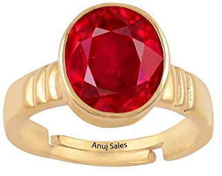 Natürlicher zertifizierter unbeheizter Ring 6,25 Ratti 5,25 Karat A+ Qualität natürlicher Burma Rubin Manik Edelstein Ring für Damen und Herren (Lab-zertifiziert) - B09H347KMRNAMZ
