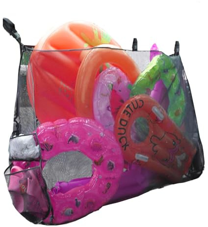 Float Holder Bag - Pool Float Storage, Mesh Toy Bag | 30 Lbs Floats Bag for Swimming Equipment, Pool Accessories Mesh Holder for Floats and Toys, Beach Net Bag for Outdoor Camping Storage