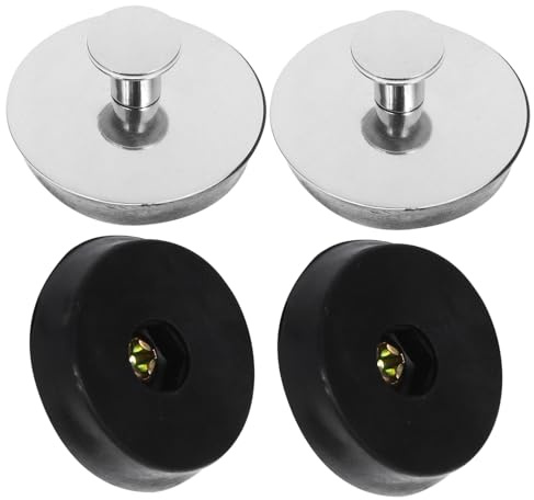 FONDOTIN Bath Plug Hole Replacement Drain Plugs Stainless Steel 4pcs with Stylish Appearance Versatile Use and Easy Installation Bathroom Washbasin Stoppers for Sink and Basin