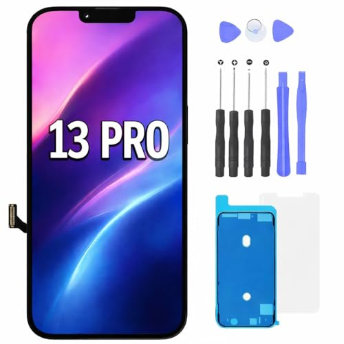 FTDLCD Écran tactile pour iPhone 13 Pro 6,1 de rechange FHD avec taux de rafraîchissement élevé et kit de réparation complet