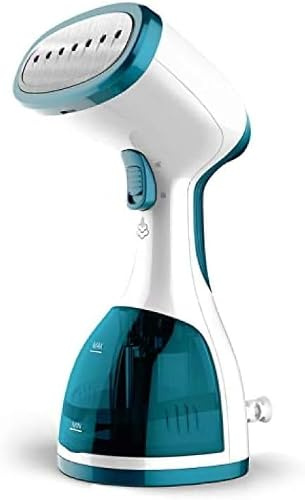 Stiratrice a Vapore Portatile Verticale 1200W, Ferro da Stiro da Viaggio e Ufficio, Serbatoio 200ml, Flusso Vapore Costante, Igienizza e Rinfresca i Tessuti - Turchese