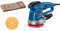Bosch Professional GEX 34-125 Levigatrice rotorbitale, diametro platorello 150 mm, foglio abrasivo C470 per legno, adattatore aspirazione, in scatola di cartone