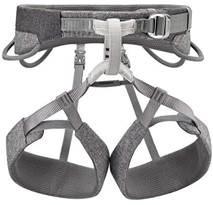 PETZL Sama Klettergurt aus Polyamid Polyester und Aluminium in der Farbe Grau Größe: S, Taillenumfang: 71-77 cm, Beinschlaufen: 48-53 cm, C021BA00