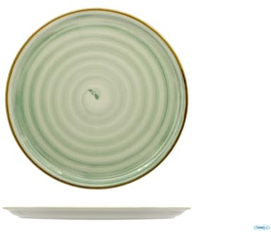 Saturnia Piatto Pizza e sottopiatto modello Circus 33cm toalità verde