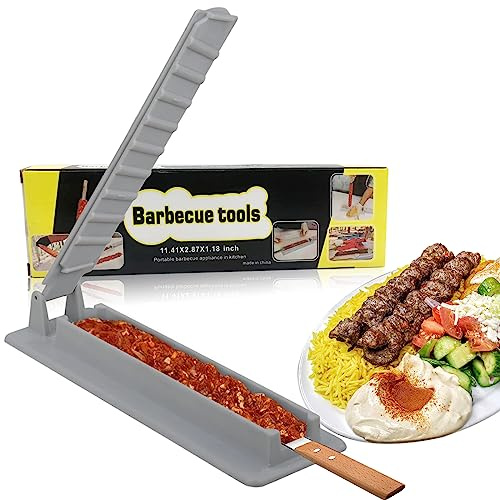 Kabob Maker para brochetas y palos, máquina para hacer kabab, molde de prensa de plástico para kebab, herramienta manual para hacer kebab (2)