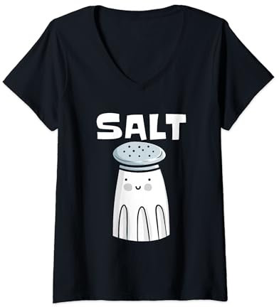 Funny Salt Cellar | Condiments Spices | Cooking V-Neck T-Shirt
