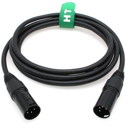 HangTon XLR 4 Pin Stromversorgungskabel für Godox VL150 VL200 VL300 Videoleuchte und Controller, XLR Stecker auf Stecker 2M