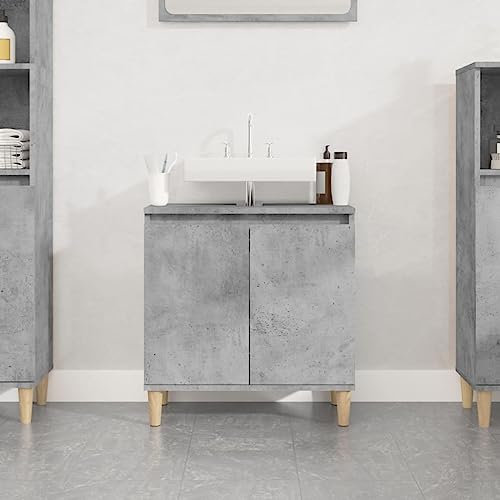 RAUGAJ Schränke & Aufbewahrungs-Spülenschrank Beton Grau 58x33x60 cm Holzmöbel