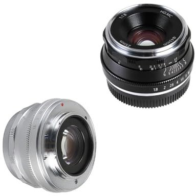 25 mm F1.8 Festbrennweite Objektiv manueller Fokus MF, for Fujifilm for X-Mount XH1 X-A12 3 5 XA10 XA20 XE3 XE2S XT10 XT20 XT2 X-Pro12 XM X-E123 (Color : for Fuji XF, Size : Silver)